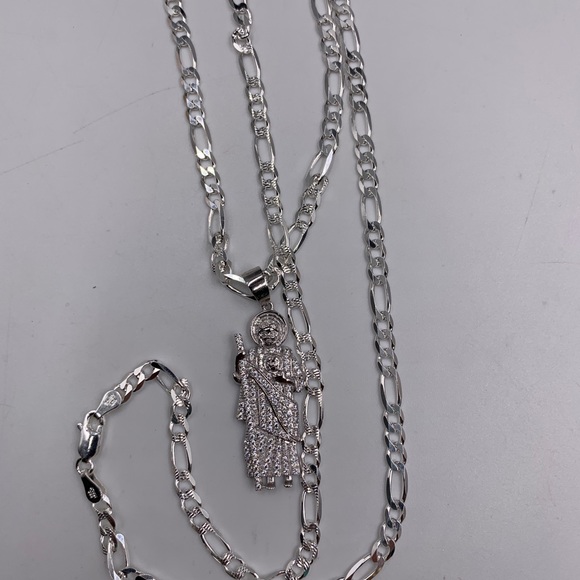 Saint Jude Thaddeus and chain silver 925 - Picture 3 of 8